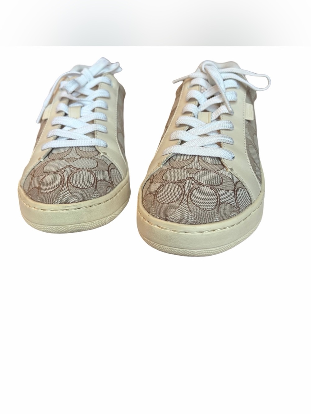 COACH - Lowline Low Top Sneakers Size 9
Signature Jacquard Lace Up Style G5037 - Picture 2 of 11